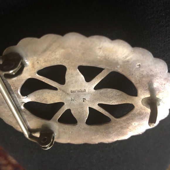 Navajo Sterling Silver Belt Buckle - Picture 4 of 5